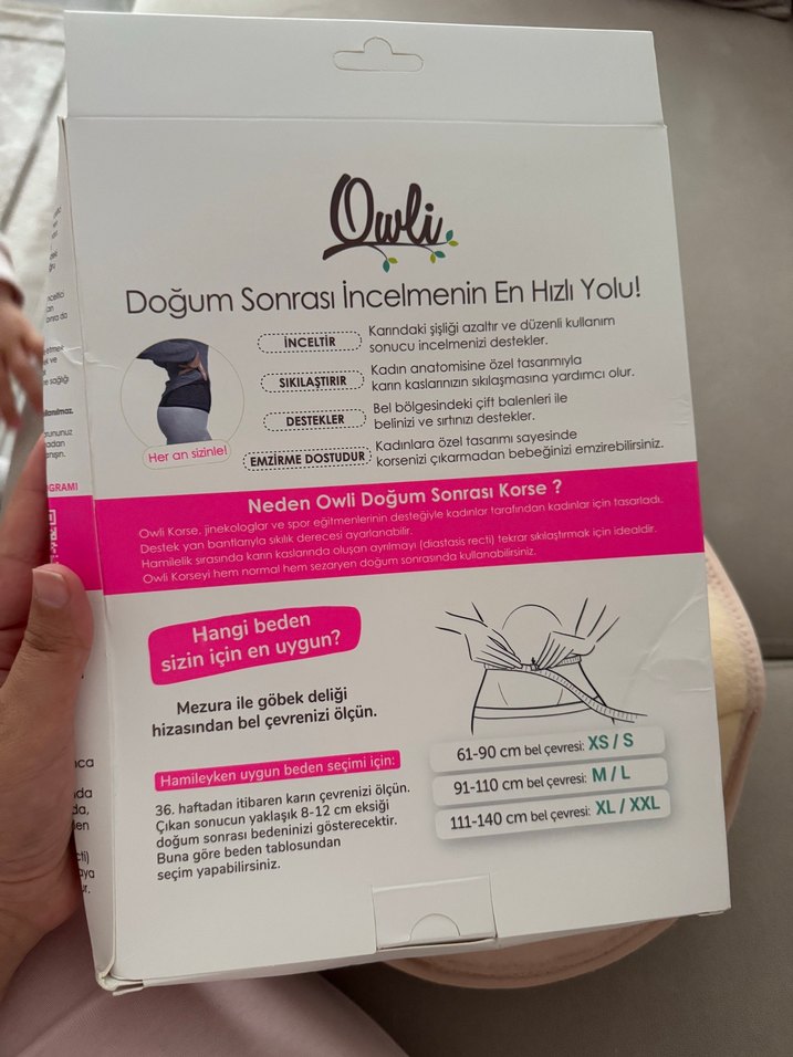 Bej Elastik Hamile Korse inceltici - Görsel 4