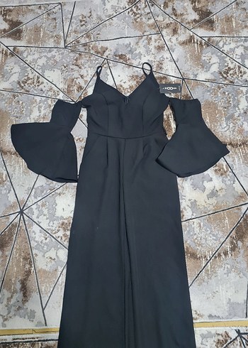 Siyah Uzun Kollu Kadın Tulum - Görsel 3