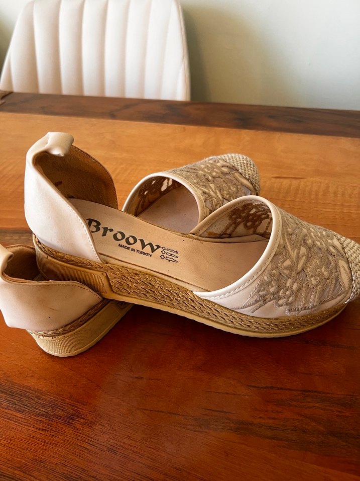 Beyaz Bohem Kadın Dolgu Topuk Espadril - Görsel 3