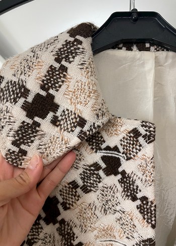 Düğmeli Yılan Desenli Midi Kadın Kaban - Görsel 5