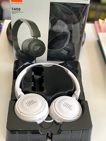 JBL T450 Kulak Üstü Kulaklık, Beyaz -siyah