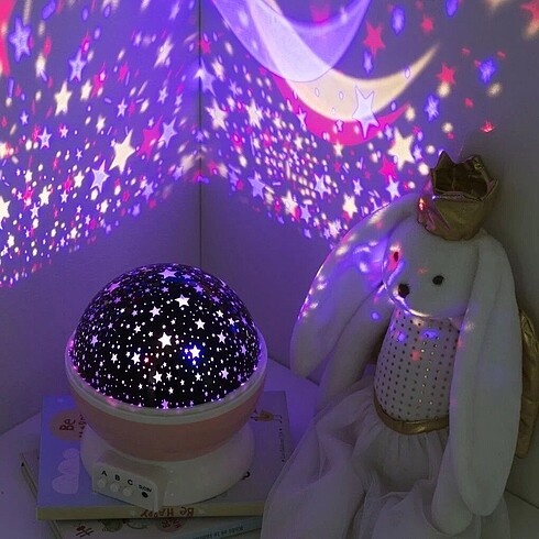 Galaxy Projector yıldızlı Gökyüzü döner LED Gece Işığı