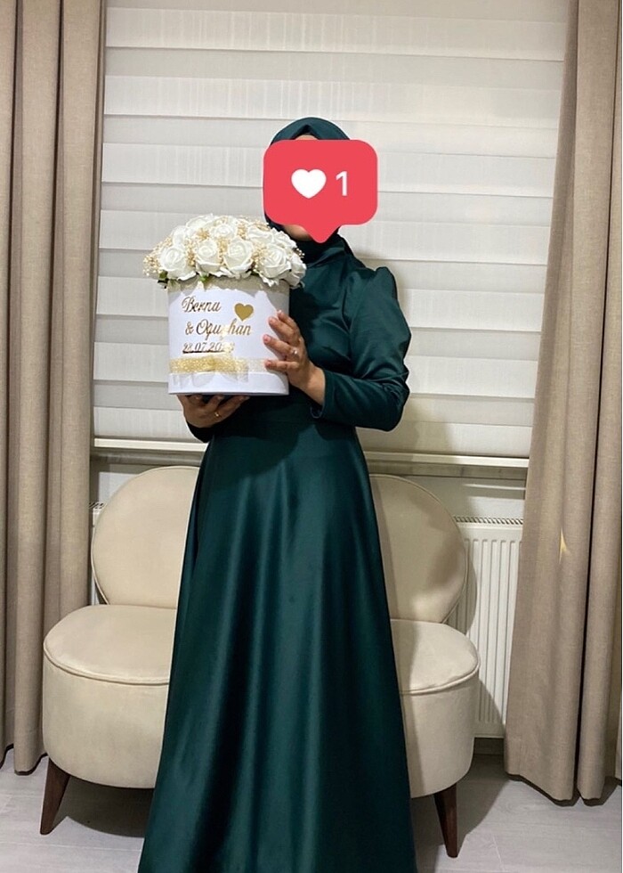 Zümrüt yeşili Abiye - Görsel 2