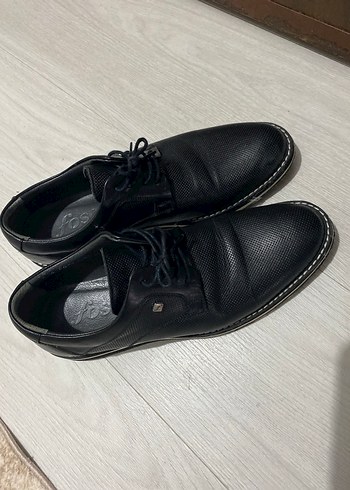 Siyah hakiki Deri Erkek Klasik ayakkabı 39 numara - Görsel 3