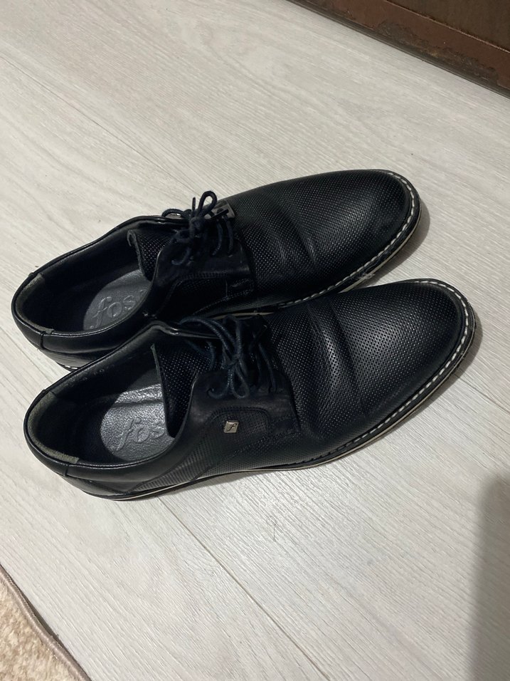 Siyah hakiki Deri Erkek Klasik ayakkabı 39 numara - Görsel 3