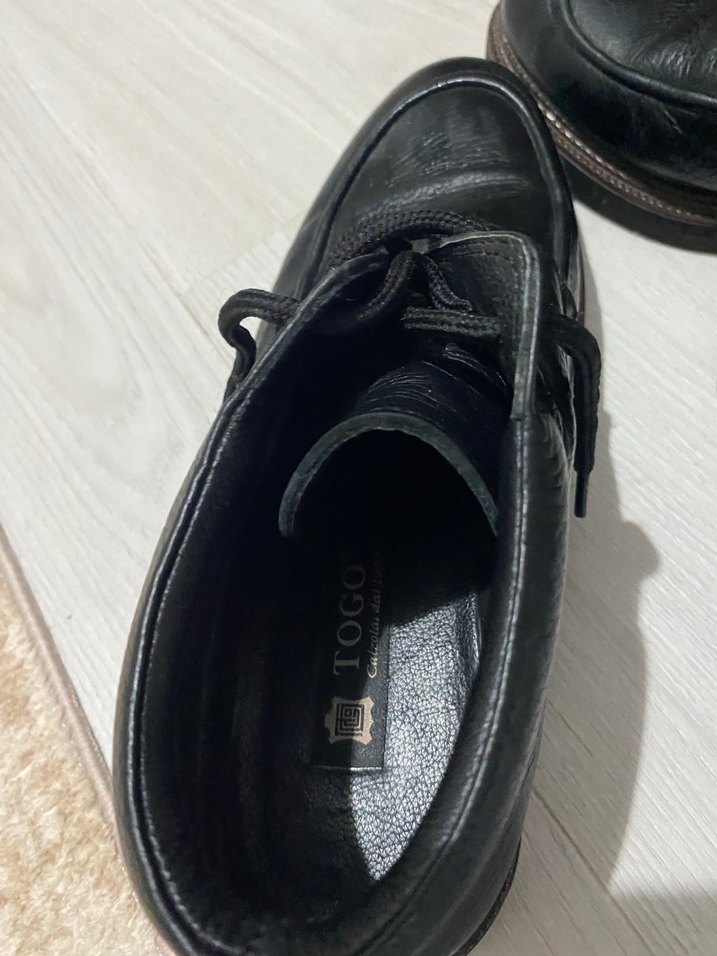 Klasik Siyah Deri Erkek Botları - Görsel 2