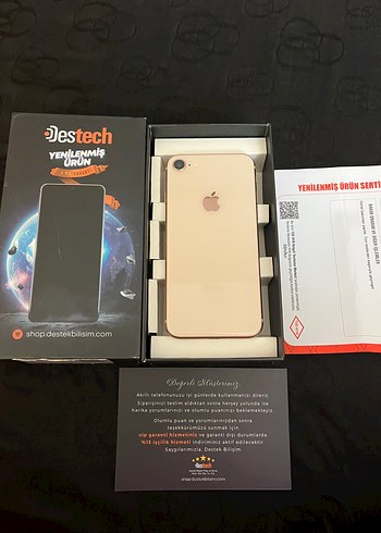 Gold Renk İPhone 8 TR cihazı Yenilenmiş iPhone
