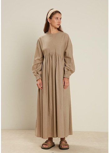 manuka keten elbise - Görsel 3