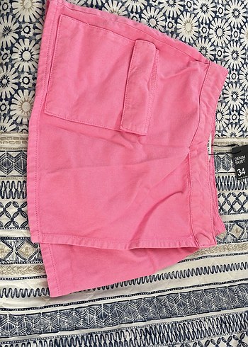 Pembe Bohem Rahat Kesim Kız Eteği