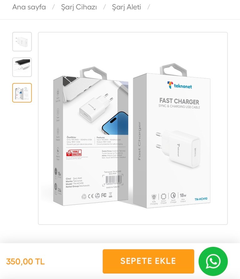 18W 3000mAh Hızlı Şarj Adaptörü - Görsel 5