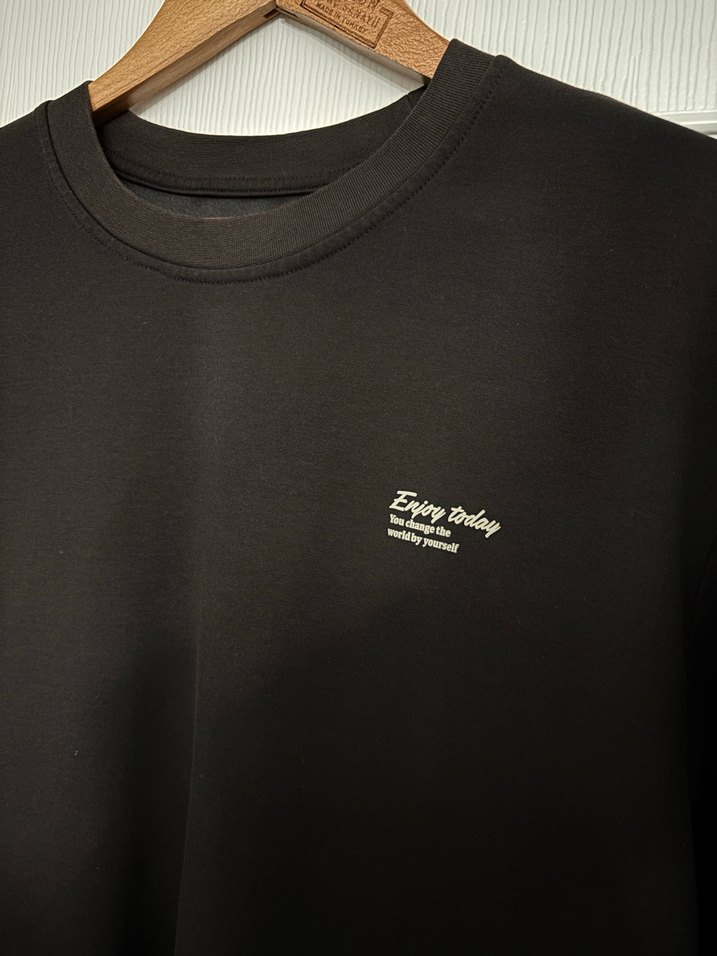 Kahverengi Pamuklu Oversize Erkek Tişört - Görsel 3