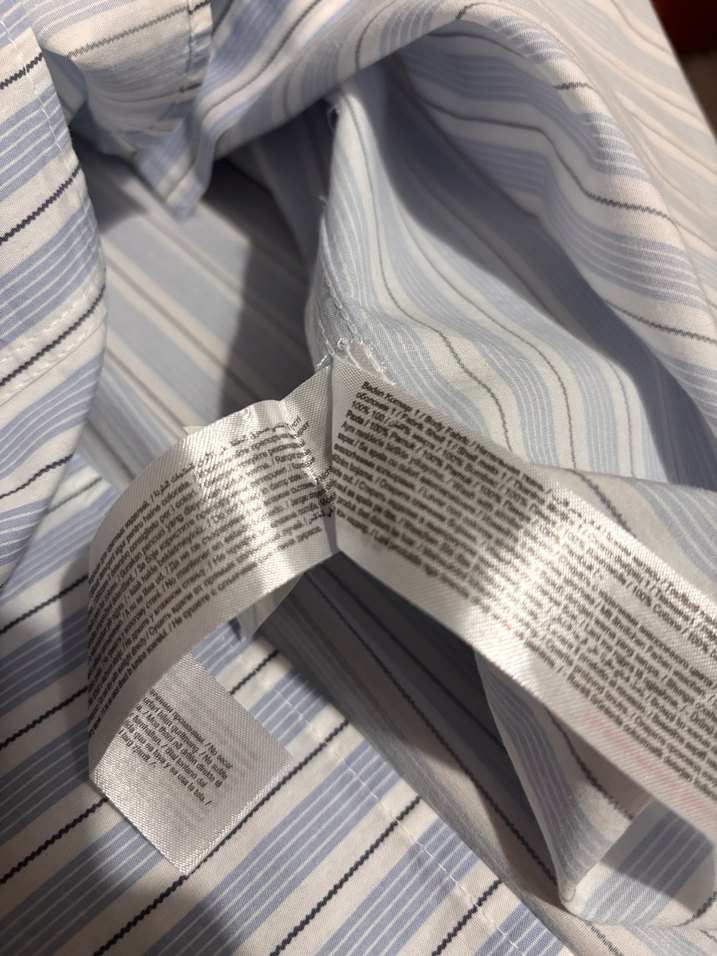 Mavi Çizgili Uzun Kollu Erkek Gömlek - Görsel 4