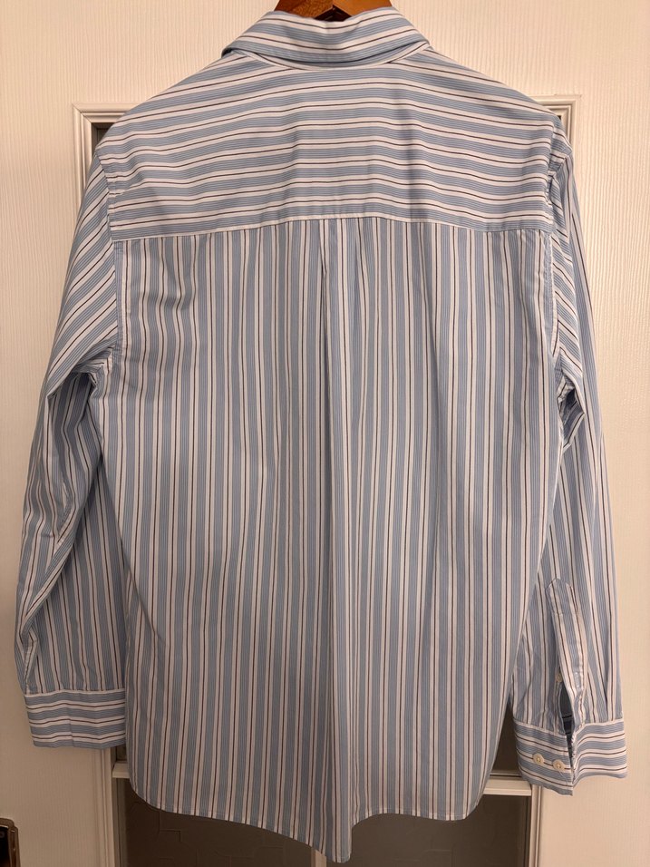 Mavi Çizgili Uzun Kollu Erkek Gömlek - Görsel 2
