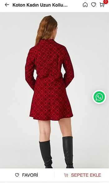 Zara Koton Kışlık Elbise