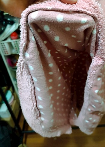 Pembe Kapüşonlu Kız Çocuk Pelerin #panço - Görsel 6