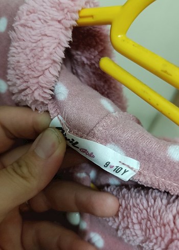 Pembe Kapüşonlu Kız Çocuk Pelerin #panço - Görsel 4