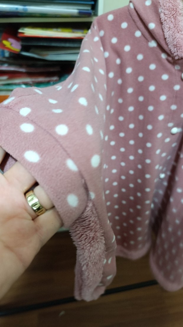 Pembe Kapüşonlu Kız Çocuk Pelerin #panço - Görsel 2