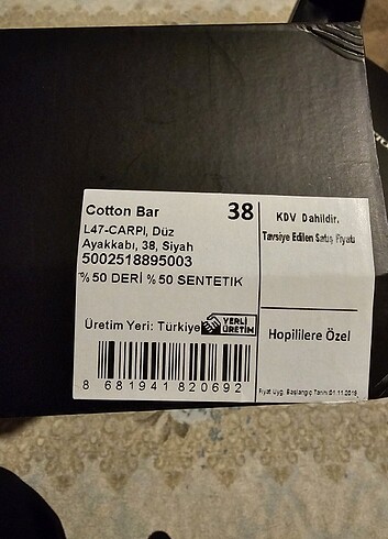Cotton Bar Kadın Düz Ayakkabı