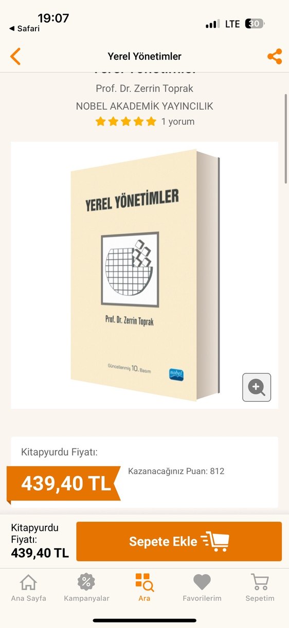 Yerel Yönetimler Kitabı - Prof. Dr. Zerrin Toprak - Görsel 2