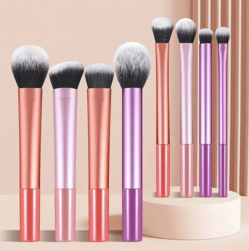 Pastel Renkli Makyaj Fırça Seti - Görsel 2