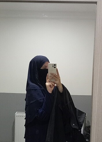 diğer Beden lacivert Renk Sufle-Khimar
