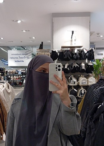 diğer Beden gri Renk Sufle Khimar