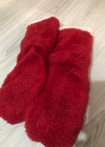 Kız Çocuk Kırmızı Peluş Karakter Ev Terliği - Görsel 4