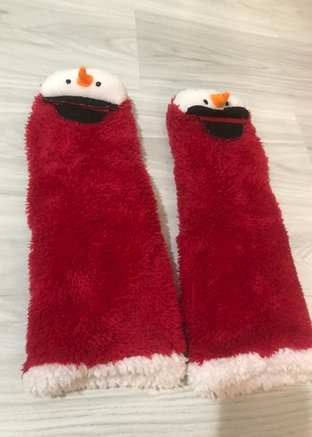 Kız Çocuk Kırmızı Peluş Karakter Ev Terliği - Görsel 3