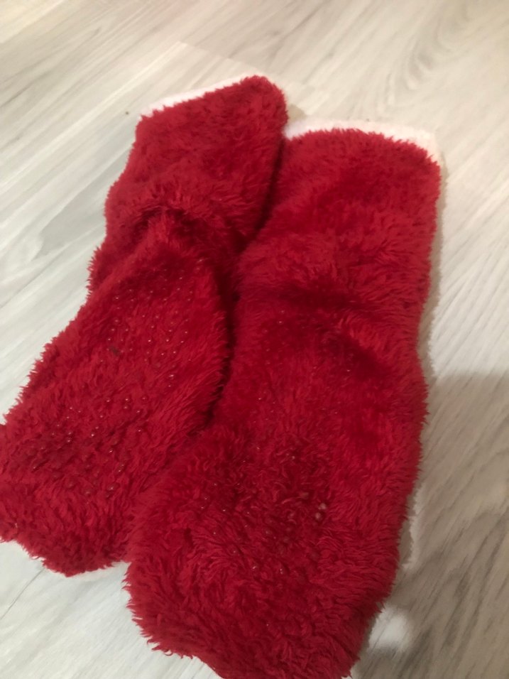 Kız Çocuk Kırmızı Peluş Karakter Ev Terliği - Görsel 4