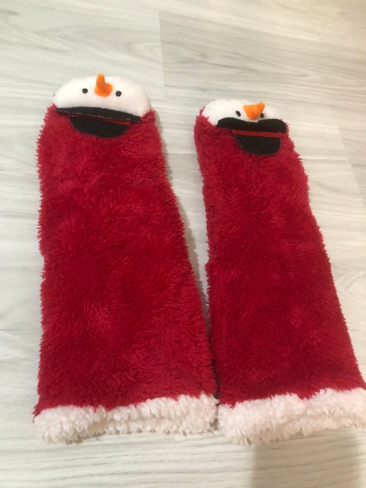 Kız Çocuk Kırmızı Peluş Karakter Ev Terliği - Görsel 3