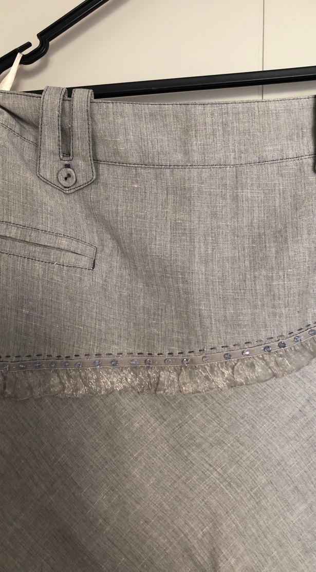 Bohem Midi Hamile Etek Bej Renk - Görsel 3