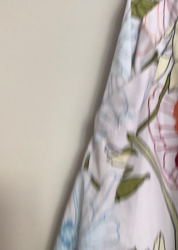 Çiçek Desenli Piliseli Midi etek - Görsel 4