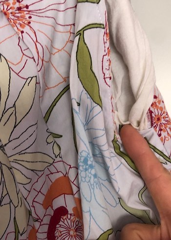 Çiçek Desenli Piliseli Midi etek - Görsel 3