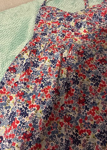 Renkli Midi Bohem elbise - Görsel 2