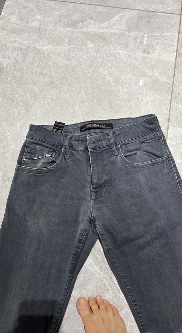 Gri Regular Fit Erkek Kot Pantolon - Görsel 2