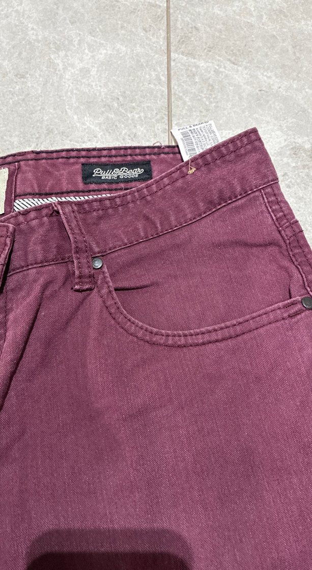 Bordo erkek jeans  pantolon - Görsel 4