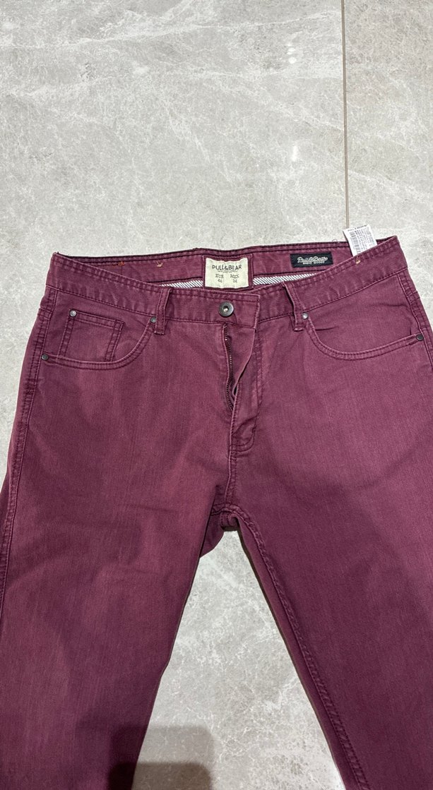 Bordo erkek jeans  pantolon - Görsel 2
