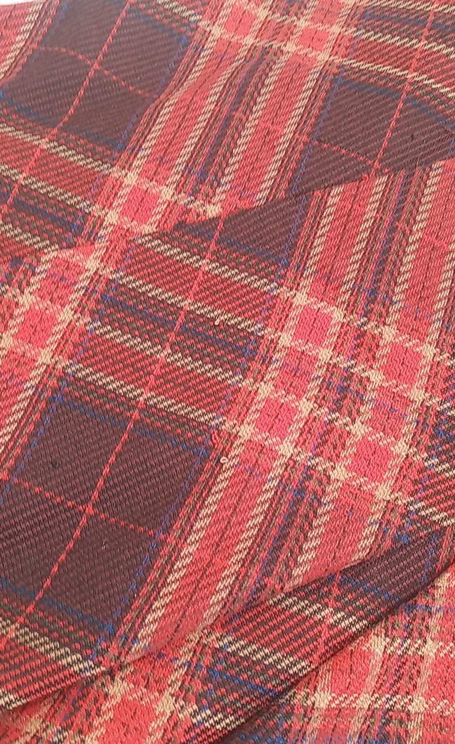 Kırmızı Ekose Mini Hamile Etek - Görsel 5