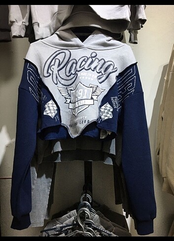 l Beden lacivert Renk Koton sweatshirt 