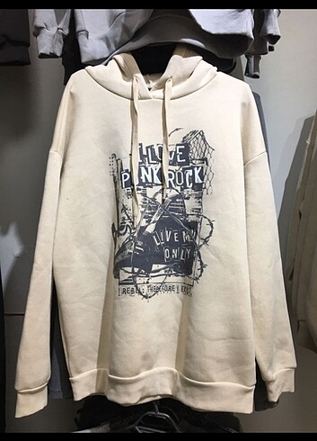 l Beden ten rengi Renk Koton sweatshirt 