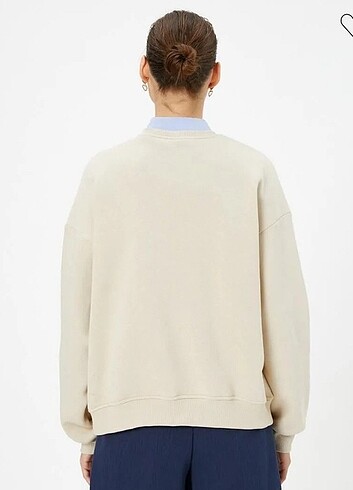 xs Beden ten rengi Renk Koton sweatshirt 