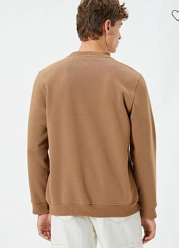 l Beden camel Renk Koton sweatshirt 