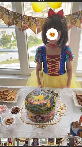Diğer Kız çocuk 5-6 yaş pamuk prenses kostümü