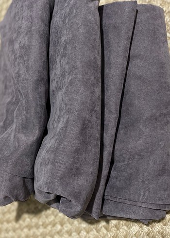 Gri kadife fon perde - Görsel 2