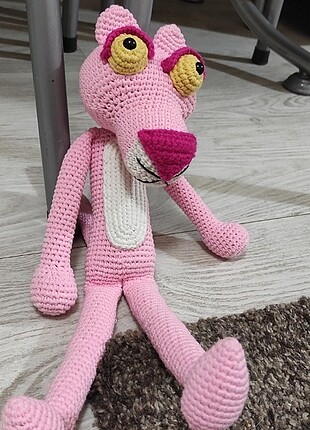  Beden Amigurumi pembe panter