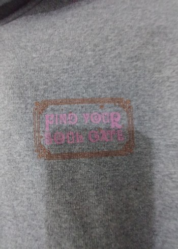 Gri Kapüşonlu Kadın Sweatshirt - Görsel 2