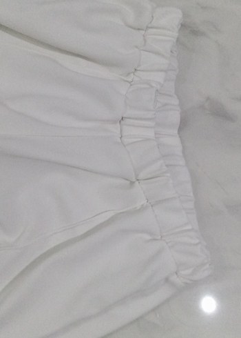 Beyaz Midi Kadın Kumaş Pantolon - Görsel 2