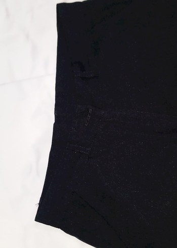 Siyah Kadın Midi Kumaş Pantolon - Görsel 2