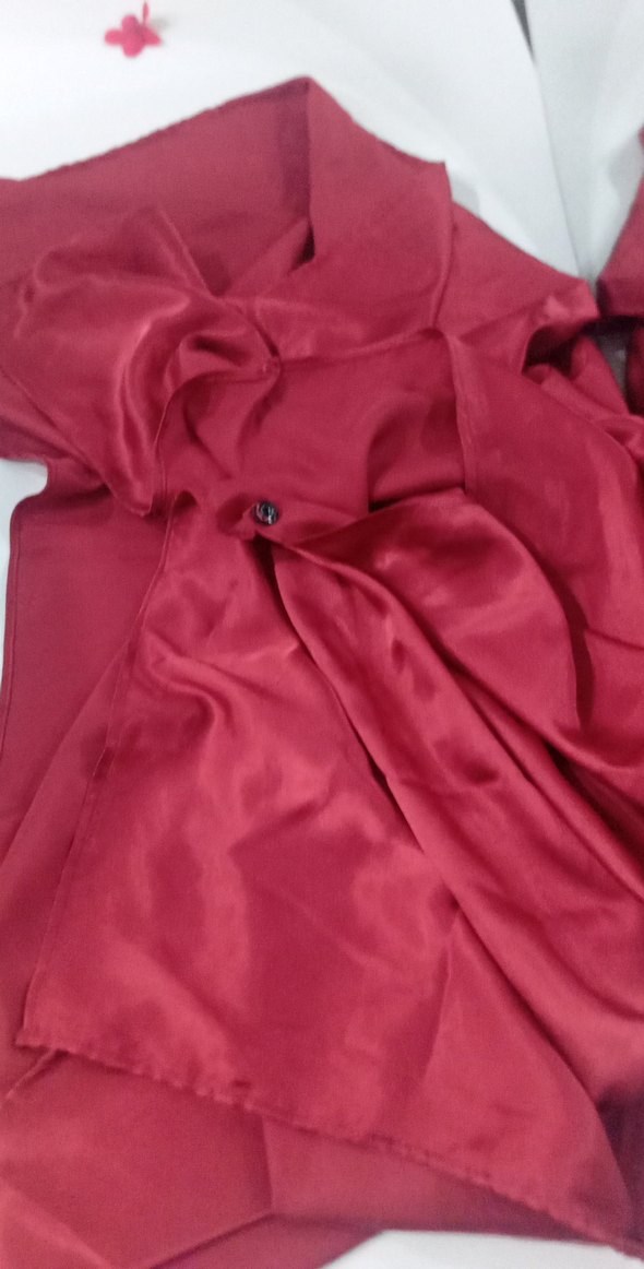 Bordo Uzun Kollu Yüksek Yakalı Kadın Elbise - Görsel 5