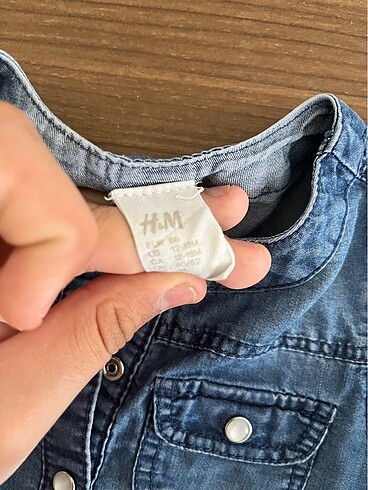 12-18 Ay Beden mavi Renk Kız bebek kot elbise